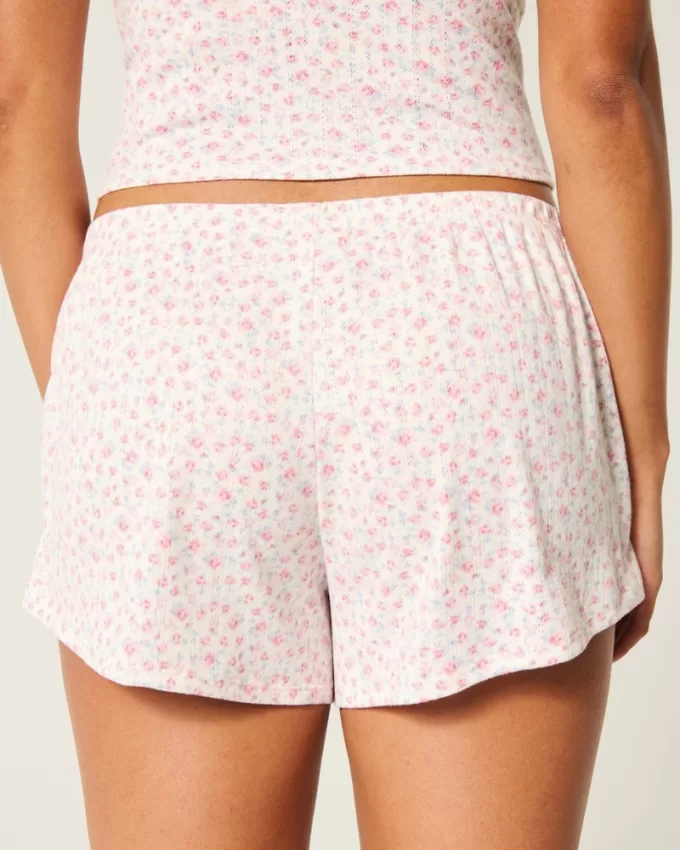 Cozy Pointelle Bow Shortie,Cozy Pointelle Bow Shortie
