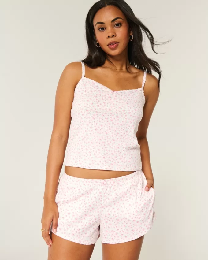 Cozy Pointelle Bow Shortie,Cozy Pointelle Bow Shortie