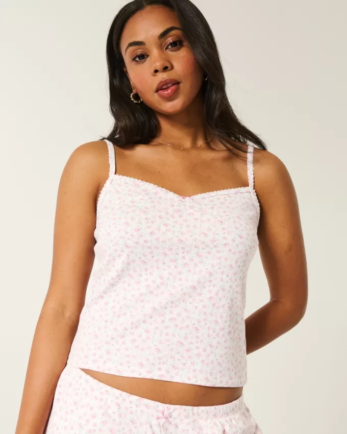 Cozy Pointelle Bow Tank,Cozy Pointelle Bow Tank
