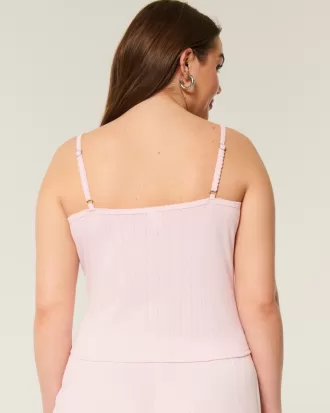 Cozy Pointelle Bow Tank,Cozy Pointelle Bow Tank