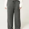 Cozy Ribbed Drawstring Baggy Pants,Cozy Ribbed Drawstring Baggy Pants