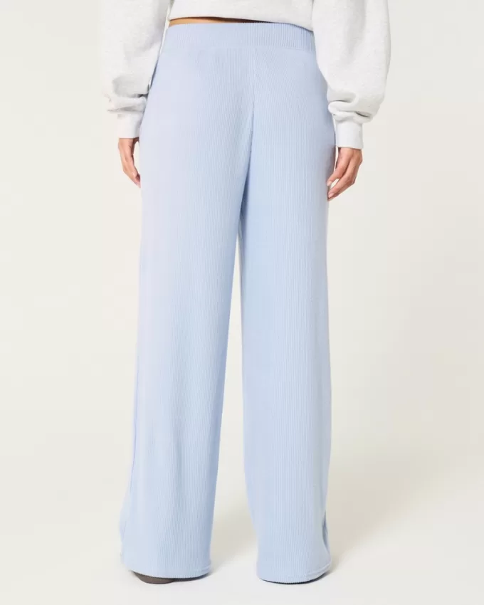 Cozy Ribbed Wide-Leg Pants,Cozy Ribbed Wide-Leg Pants