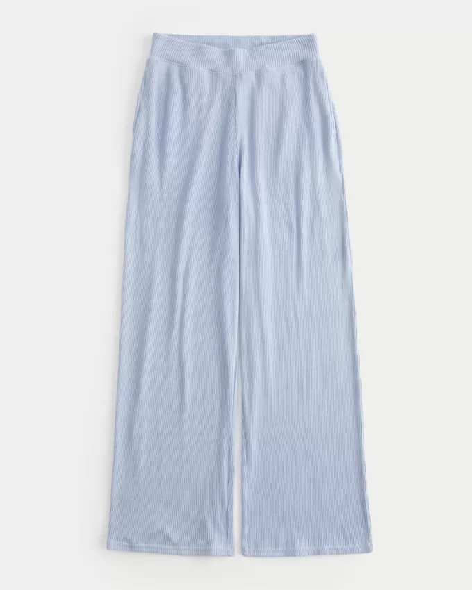 Cozy Ribbed Wide-Leg Pants,Cozy Ribbed Wide-Leg Pants