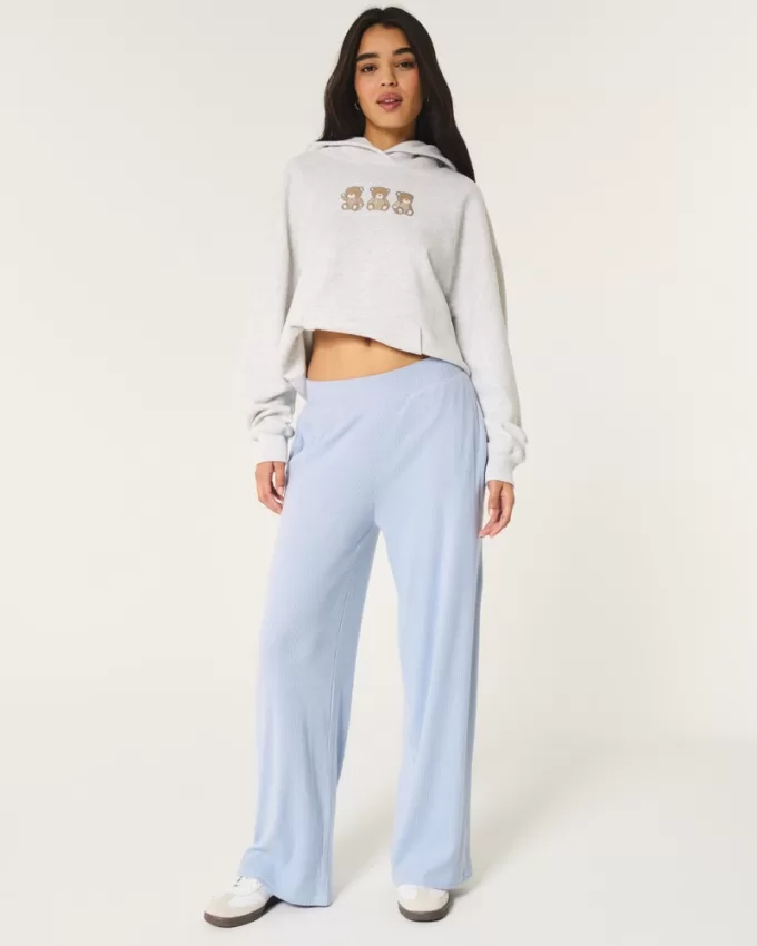 Cozy Ribbed Wide-Leg Pants,Cozy Ribbed Wide-Leg Pants
