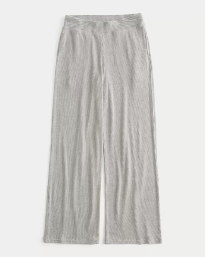Cozy Ribbed Wide-Leg Pants,Cozy Ribbed Wide-Leg Pants