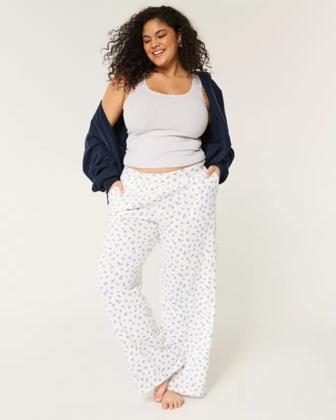 Cozy Wide-Leg Pajama Pants,Cozy Wide-Leg Pajama Pants