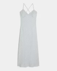 Crepe Open Back Midi Slip Dress,Crepe Open Back Midi Slip Dress