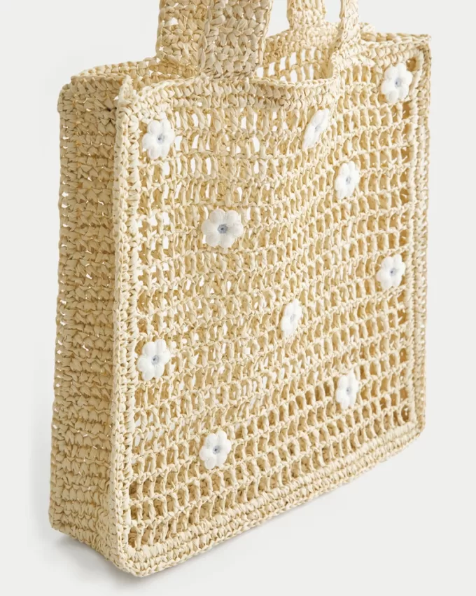 Crochet-Style Beach Bag,Crochet-Style Beach Bag
