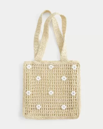 Crochet-Style Beach Bag,Crochet-Style Beach Bag