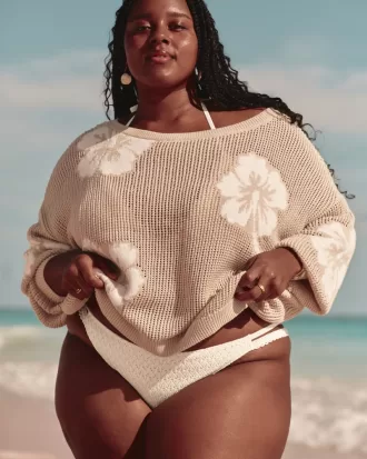 Crochet-Style Cheeky Bikini Bottom,Crochet-Style Cheeky Bikini Bottom