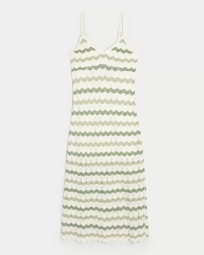 Crochet-Style Midi Dress,Crochet-Style Midi Dress