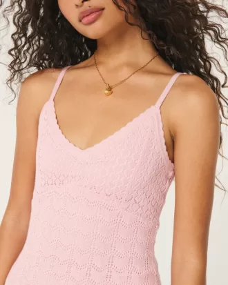 Crochet-Style Midi Dress,Crochet-Style Midi Dress