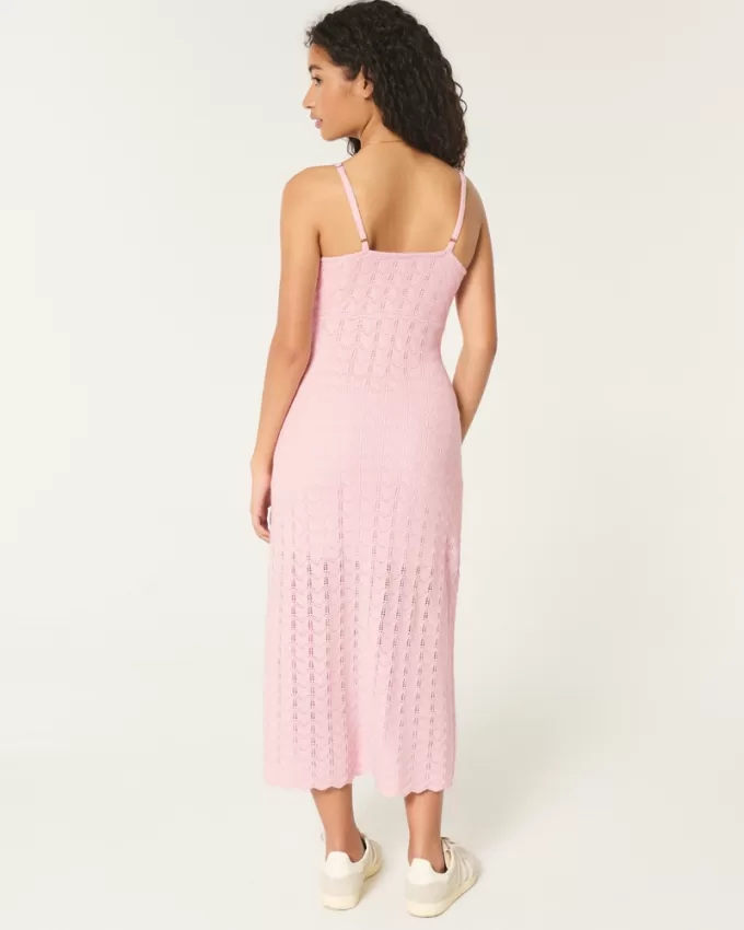 Crochet-Style Midi Dress,Crochet-Style Midi Dress