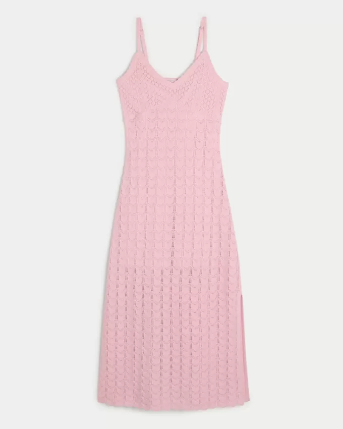 Crochet-Style Midi Dress,Crochet-Style Midi Dress