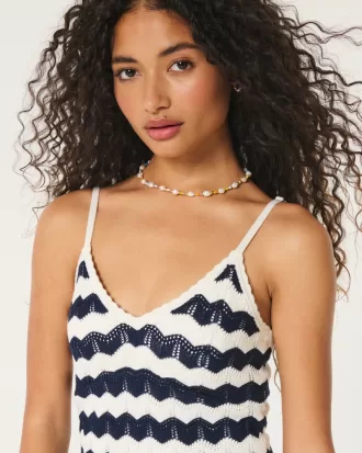 Crochet-Style Midi Dress,Crochet-Style Midi Dress