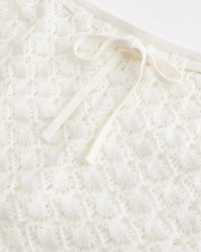 Crochet-Style Pull-On Cover Up Skirt,Crochet-Style Pull-On Cover Up Skirt