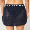 Crochet-Style Pull-On Cover Up Skirt,Crochet-Style Pull-On Cover Up Skirt