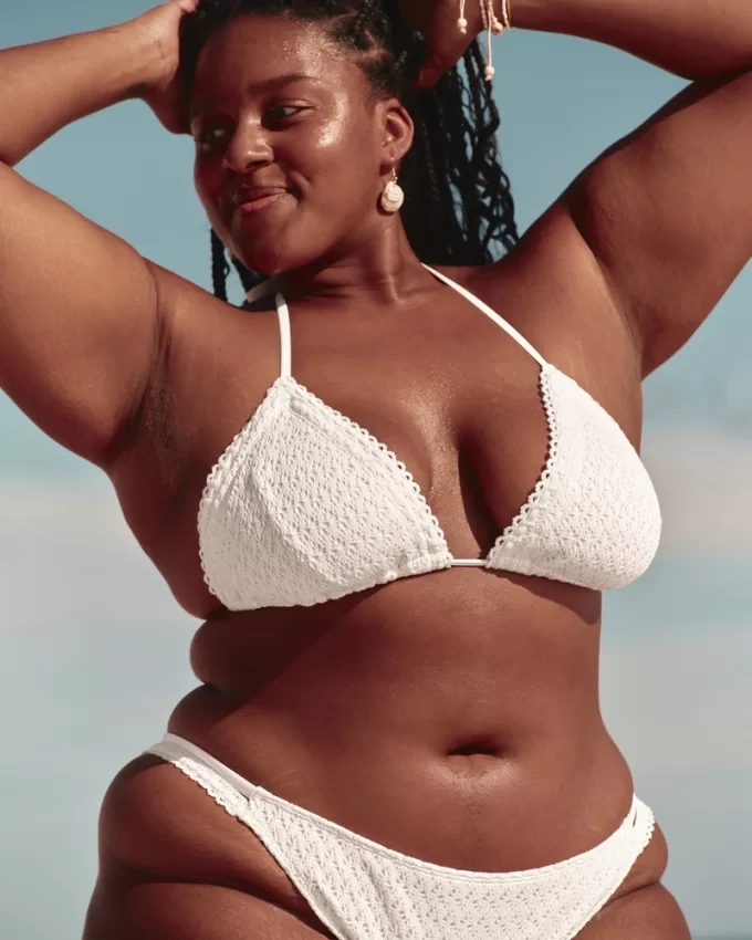 Crochet-Style Triangle Bikini Top,Crochet-Style Triangle Bikini Top