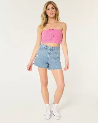 Crochet-Style Tube Top,Crochet-Style Tube Top