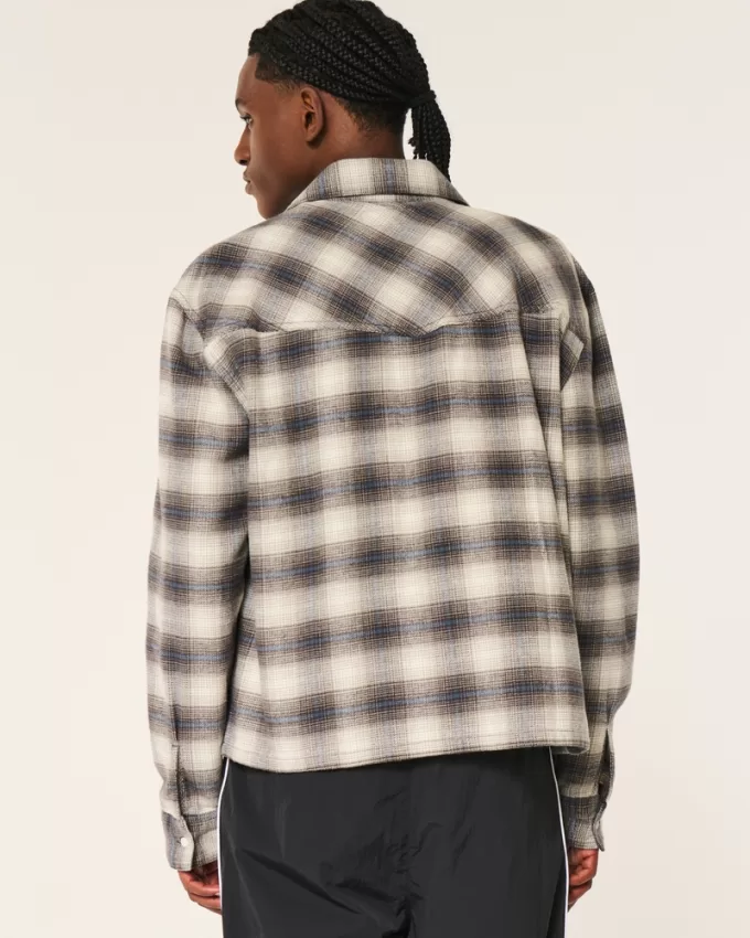 Crop Flannel Shirt,Crop Flannel Shirt