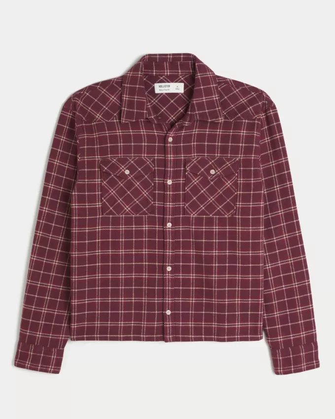Crop Flannel Shirt,Crop Flannel Shirt