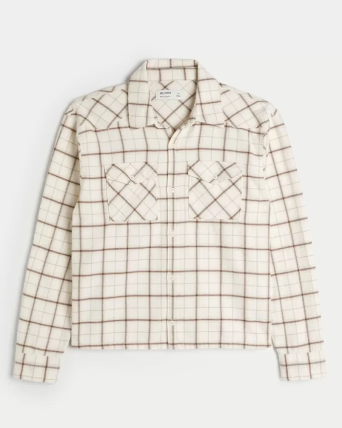Crop Flannel Shirt,Crop Flannel Shirt