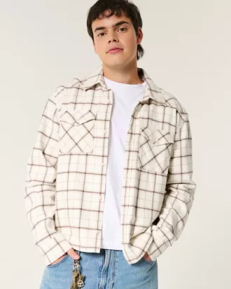 Crop Flannel Shirt,Crop Flannel Shirt