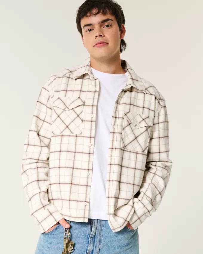 Crop Flannel Shirt,Crop Flannel Shirt