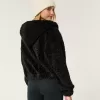Curly Faux Fur Zip-Up Jacket,Curly Faux Fur Zip-Up Jacket