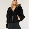 Curly Faux Fur Zip-Up Jacket,Curly Faux Fur Zip-Up Jacket