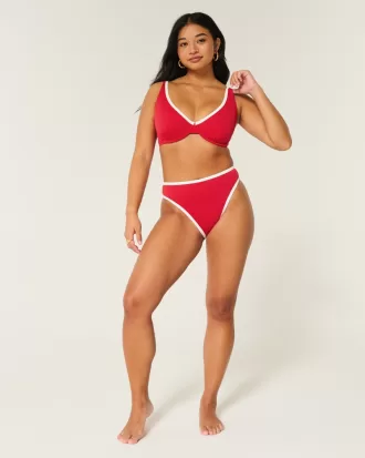 Curvy High Apex Ribbed Underwire Bikini Top,Curvy High Apex Ribbed Underwire Bikini Top