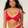 Curvy High Apex Ribbed Underwire Bikini Top,Curvy High Apex Ribbed Underwire Bikini Top