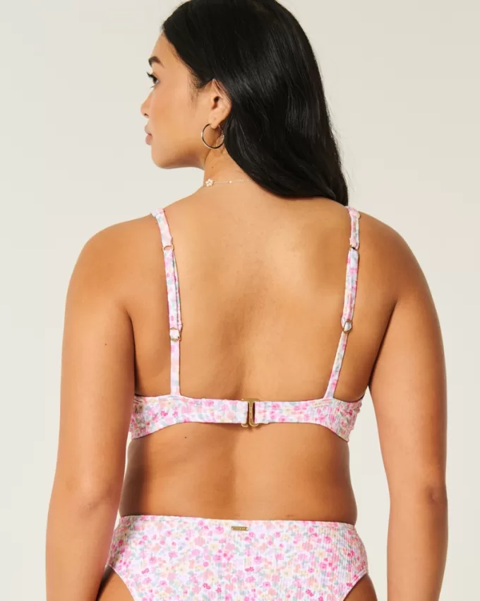 Curvy High Apex Ribbed Underwire Bikini Top,Curvy High Apex Ribbed Underwire Bikini Top