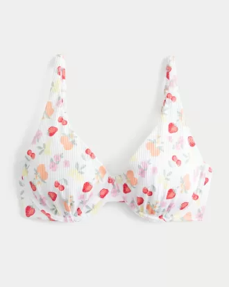 Curvy High Apex Ribbed Underwire Bikini Top,Curvy High Apex Ribbed Underwire Bikini Top