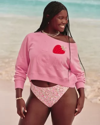 Curvy High-Leg High-Waist Ribbed Cheeky Bikini Bottom,Curvy High-Leg High-Waist Ribbed Cheeky Bikini Bottom