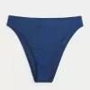 Curvy High-Leg High-Waist Ribbed Cheeky Bikini Bottom,Curvy High-Leg High-Waist Ribbed Cheeky Bikini Bottom