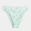 Curvy High-Leg High-Waist Ribbed Cheeky Bikini Bottom,Curvy High-Leg High-Waist Ribbed Cheeky Bikini Bottom
