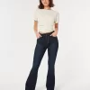 Curvy High-Rise Dark Wash Flare Jeans,Curvy High-Rise Dark Wash Flare Jeans