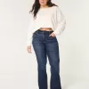 Curvy High-Rise Dark Wash Flare Jeans,Curvy High-Rise Dark Wash Flare Jeans