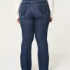 Curvy High-Rise Dark Wash Flare Jeans,Curvy High-Rise Dark Wash Flare Jeans