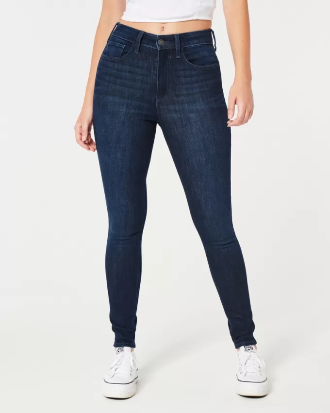Curvy High-Rise Dark Wash Super Skinny Jeans,Curvy High-Rise Dark Wash Super Skinny Jeans