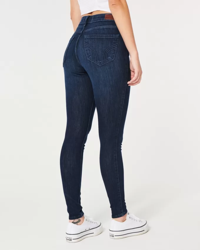 Curvy High-Rise Dark Wash Super Skinny Jeans,Curvy High-Rise Dark Wash Super Skinny Jeans