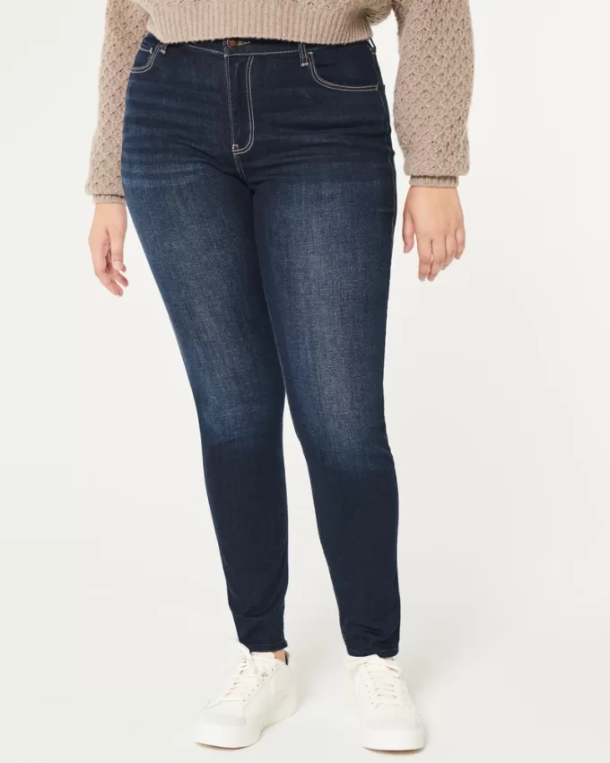 Curvy High-Rise Dark Wash Super Skinny Jeans,Curvy High-Rise Dark Wash Super Skinny Jeans