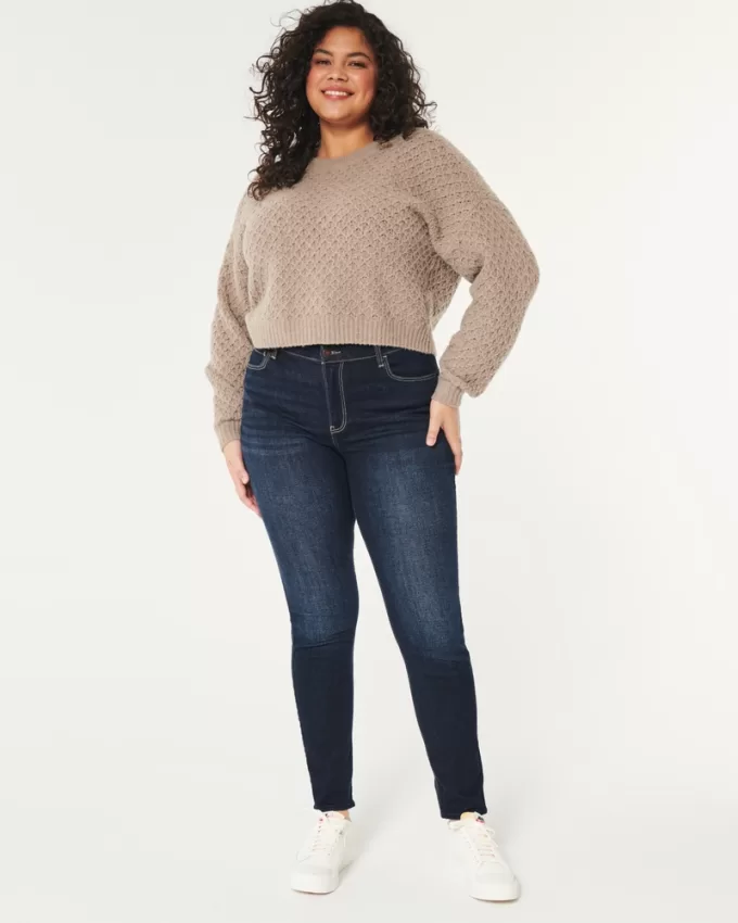 Curvy High-Rise Dark Wash Super Skinny Jeans,Curvy High-Rise Dark Wash Super Skinny Jeans