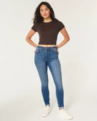 Curvy High-Rise Dark Wash Super Skinny Jeans,Curvy High-Rise Dark Wash Super Skinny Jeans