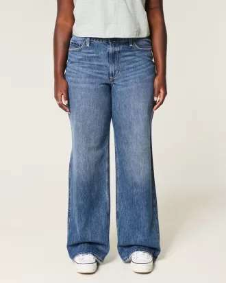 Curvy High-Rise Medium Wash Baggy Jeans,Curvy High-Rise Medium Wash Baggy Jeans