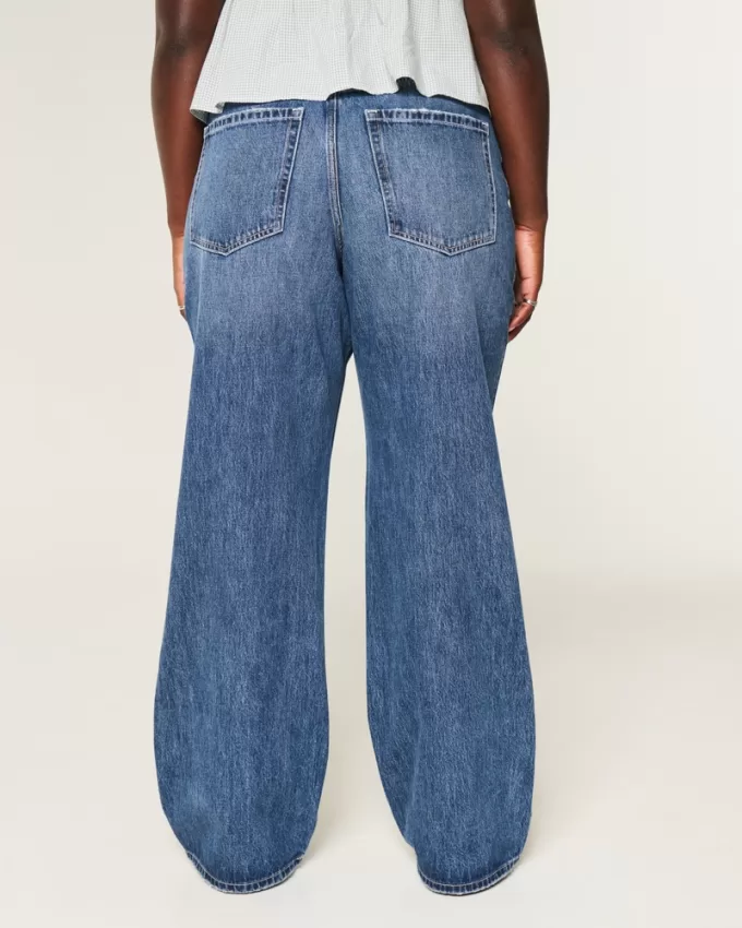 Curvy High-Rise Medium Wash Baggy Jeans,Curvy High-Rise Medium Wash Baggy Jeans