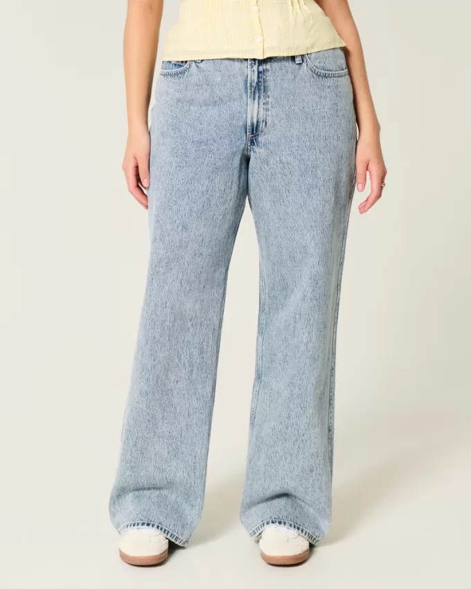 Curvy High-Rise Medium Wash Baggy Jeans,Curvy High-Rise Medium Wash Baggy Jeans