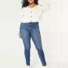 Curvy High-Rise Medium Wash Jean Leggings,Curvy High-Rise Medium Wash Jean Leggings