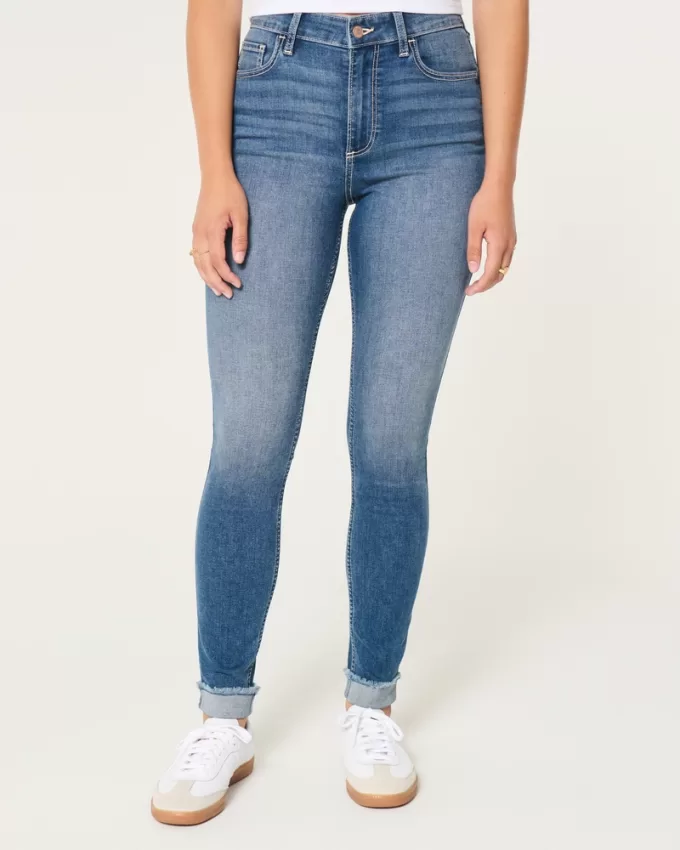Curvy High-Rise Medium Wash Super Skinny Jeans,Curvy High-Rise Medium Wash Super Skinny Jeans